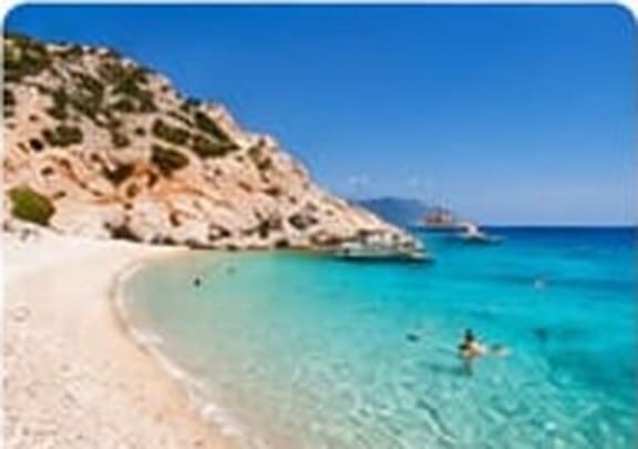 White sandy beach